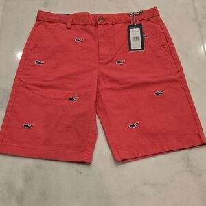 Vineyard Vines Men's Coral Embroidered Shorts